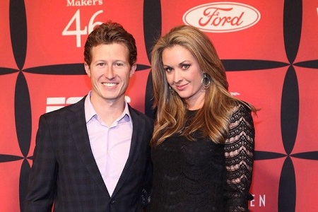 Nicole posing with her spouse Ryan Briscoe, who is an Australian Racer